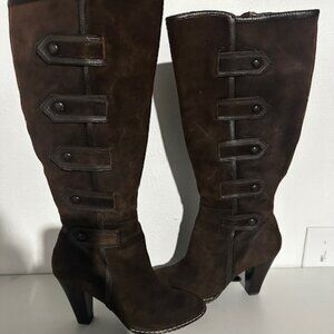 Sofft Savona Boots | Dark Brown Suede | Size 9